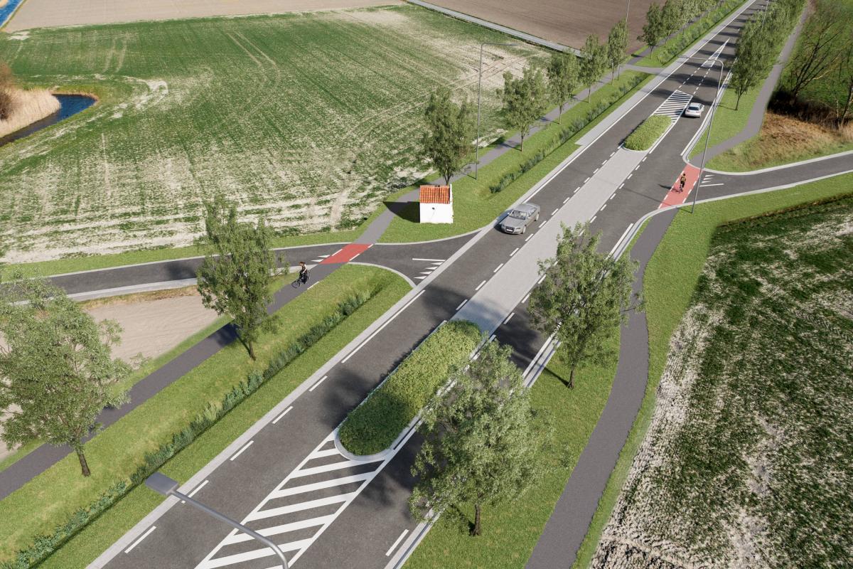 Volledig afgescheiden fietspaden tussen Veurne en De Panne (N35)