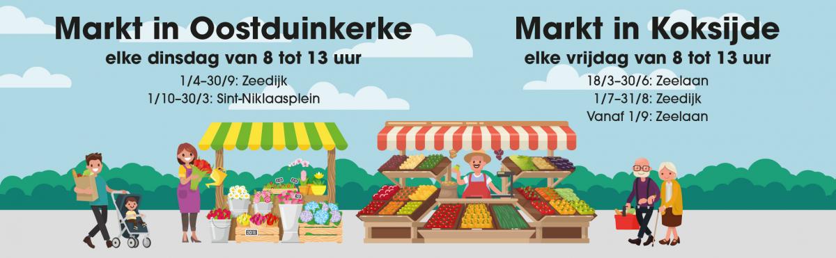 Wekelijkse markt Koksijde-Oostduinkerke