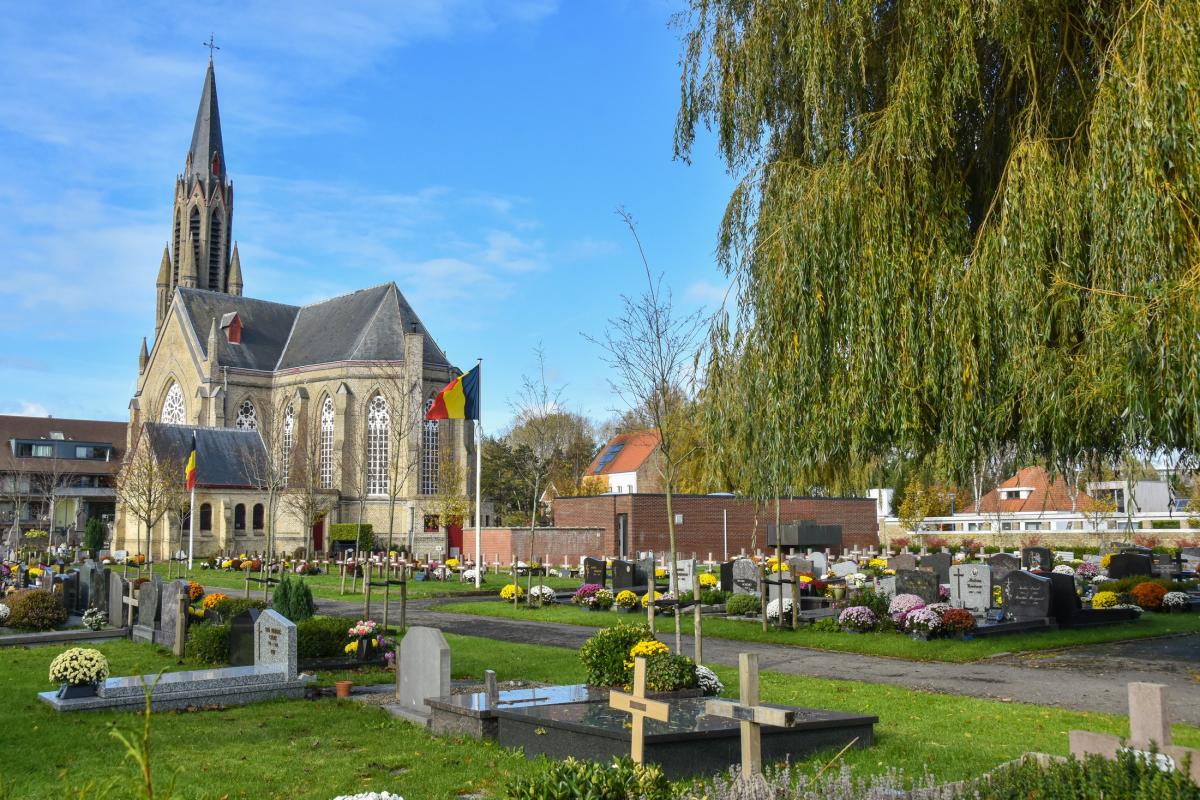 De Sint-Pieterskerk in Koksijde-Dorp