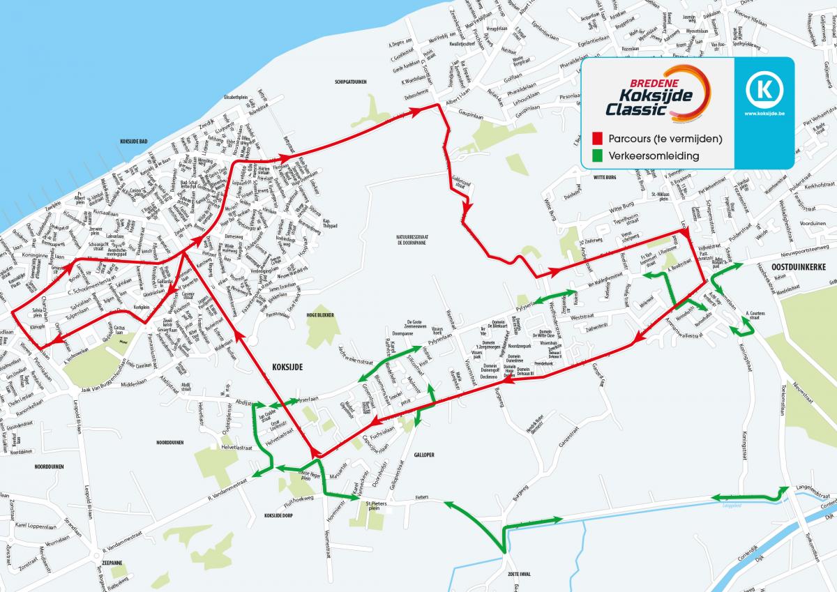 parcours Bredene Koksijde Classic 2022