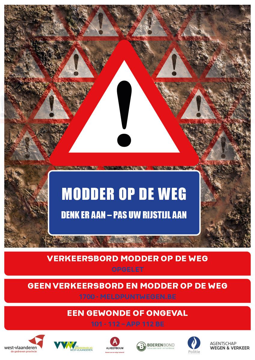 Affiche "Modder op de weg"