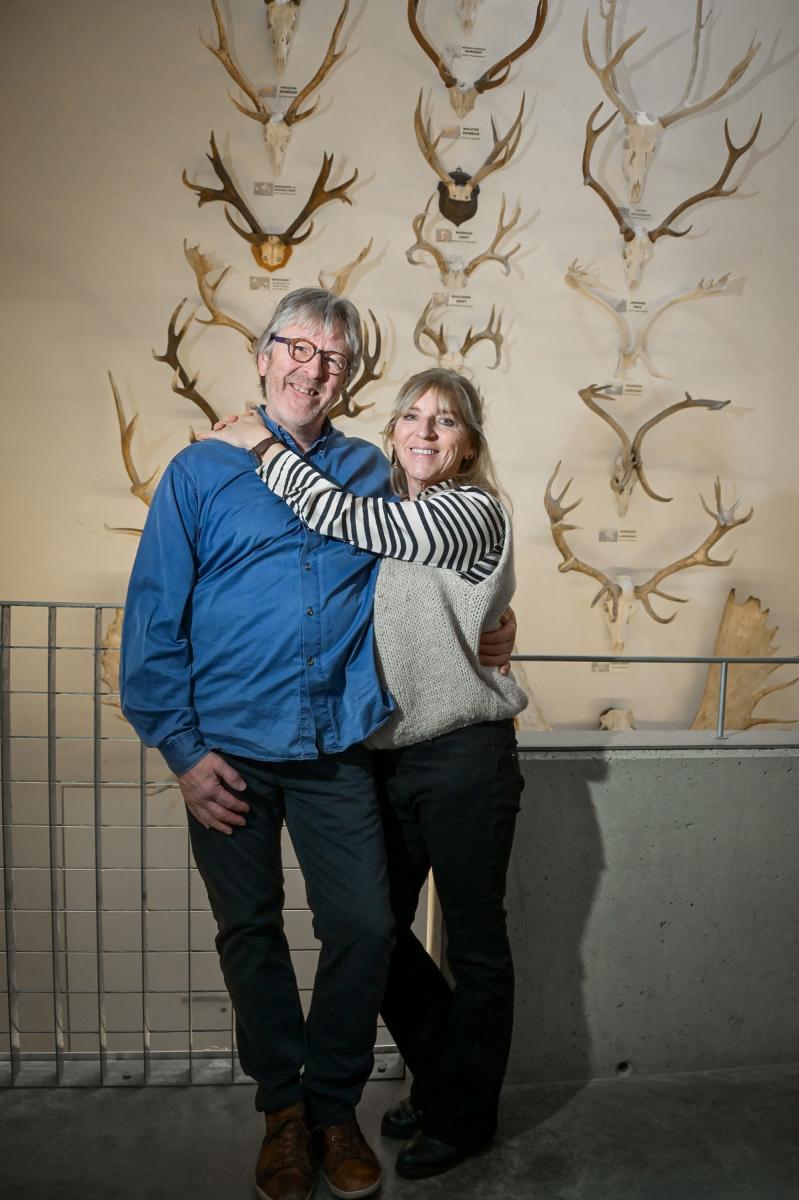 Luc Tyteca en Leentje Vandenhoudt van Natuurhistorisch Museum MuseOs